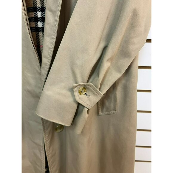 Burberrys' Vintage Prorsum Trench Coat Nova Check Wool Liner with Hood Sz 16P - Picture 13 of 16